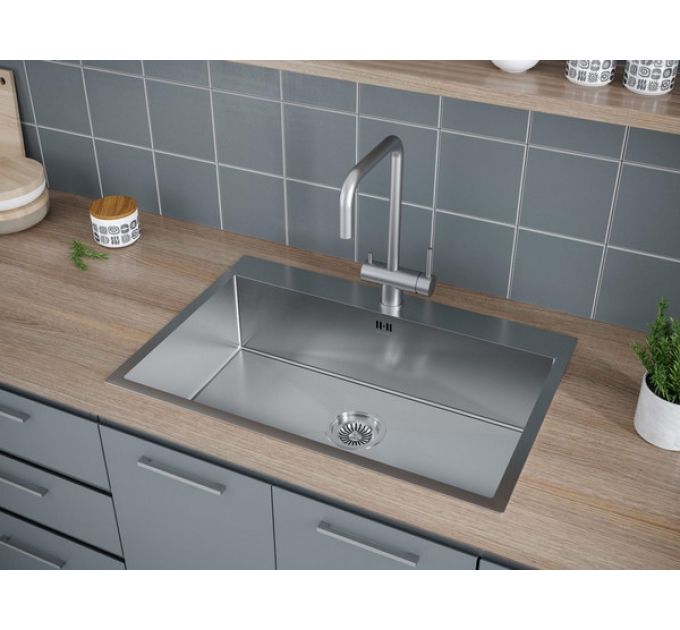 Мойка Paulmark Kroner 75 PM217551-BS, брашированная нерж. сталь