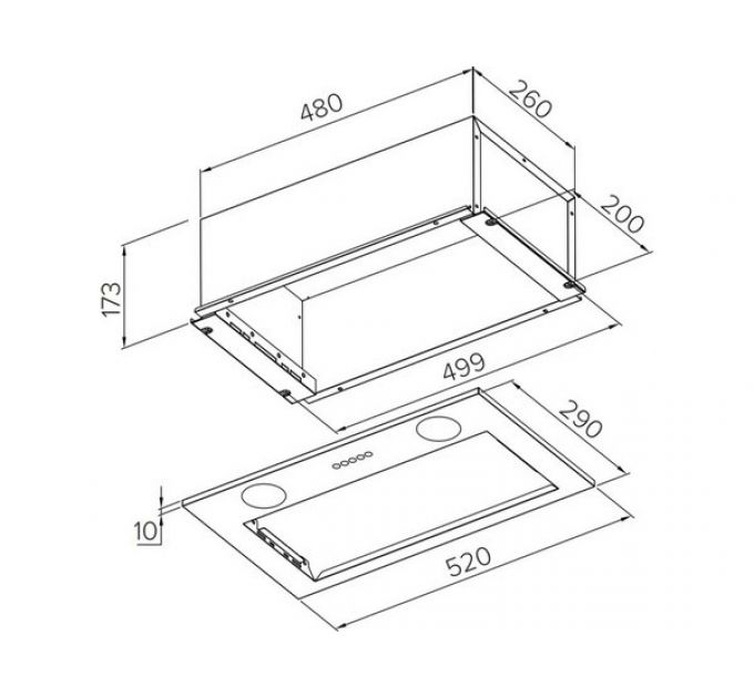 Вытяжка MEFERI INBOX52IX POWER
