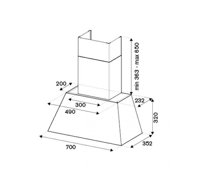 Вытяжка Bertazzoni KR70HER1ADA