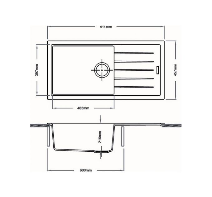 Мойка Longran Ultra ULS914.457 - 10 Onyx