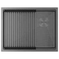 Мойка Paulmark Next-pro 58 uni PM705845-GM, вороненая сталь