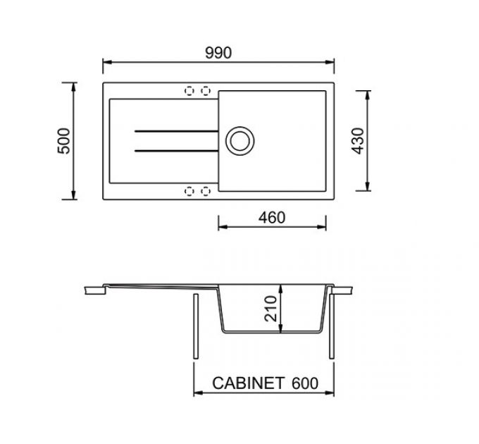 Мойка Longran Amanda AMG990.500 - 47 Arena