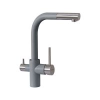 Смеситель Florentina Кристалл серый шелк