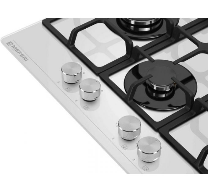 Варочная панель MEFERI MGH604WH GLASS ULTRA газовая