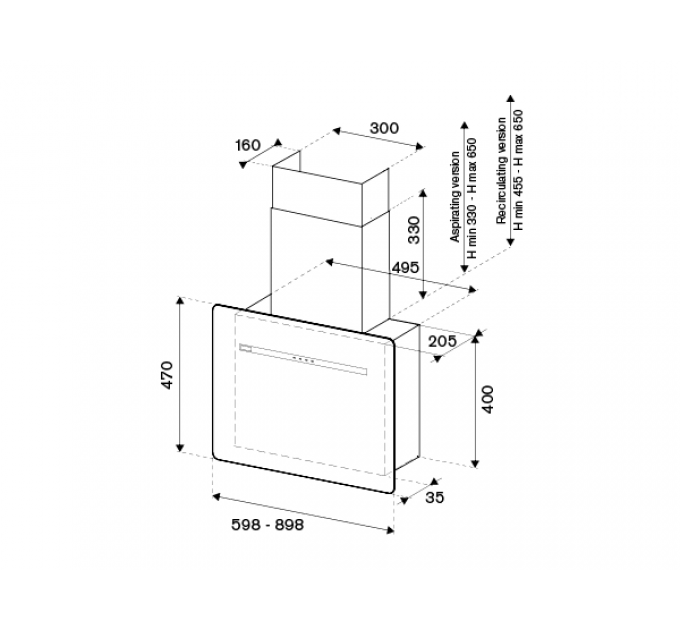 Вытяжка Bertazzoni KV90PRO1NA