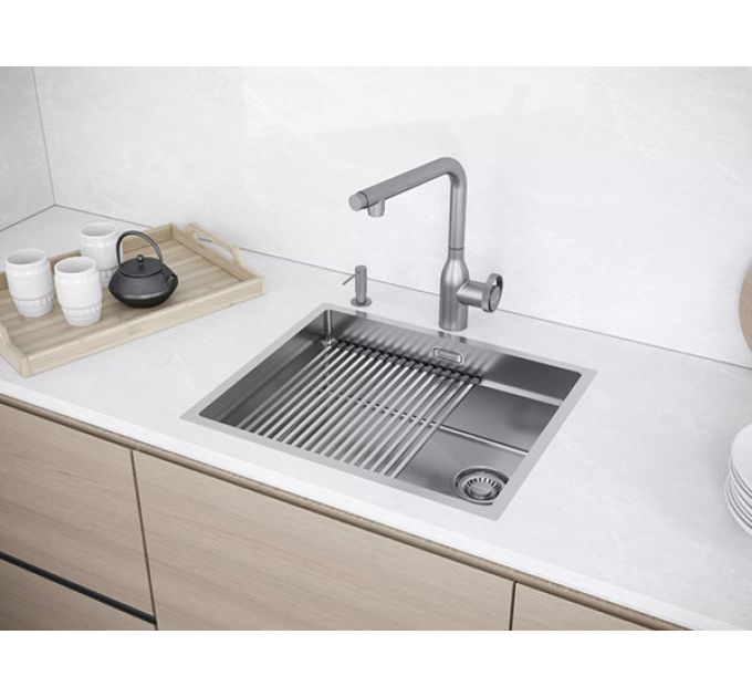 Мойка Paulmark Next-pro 54 uni PM705445-BS, брашированная нерж. сталь