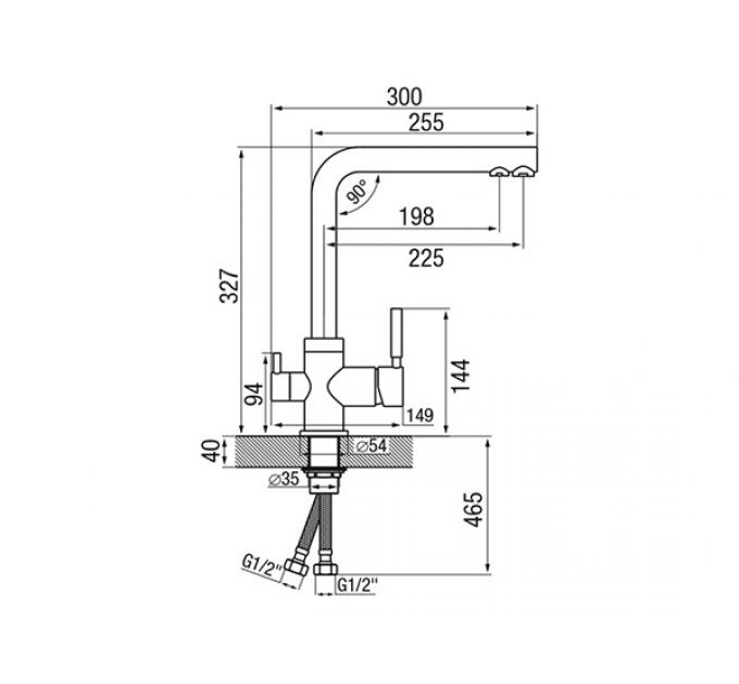 Смеситель Longran Sprint Universal LM2194 - 10 BR Onyx
