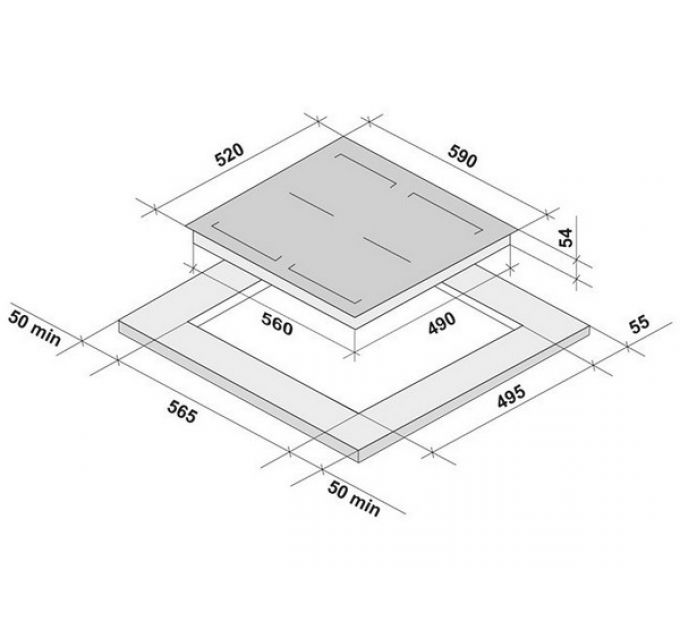 Варочная панель KRONA ETERNO 60 BL индукционная