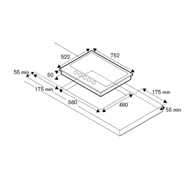 Варочная панель Bertazzoni P755CHERAX газовая