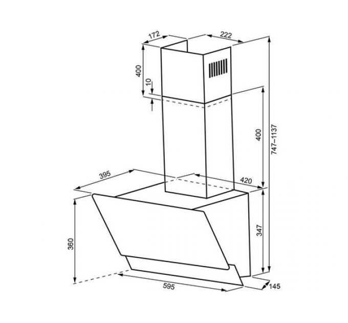 Вытяжка KRONA ALVA 600 white S