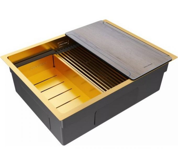 Мойка Paulmark Next-multi sink 58 uni PM785845-BG, брашированное золото