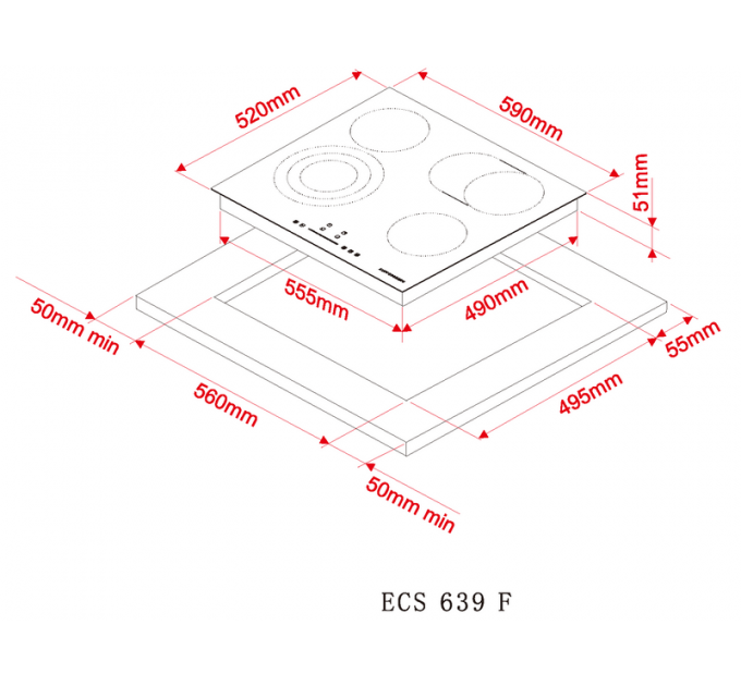 Варочная панель Kuppersberg ECS 639 F электрическая
