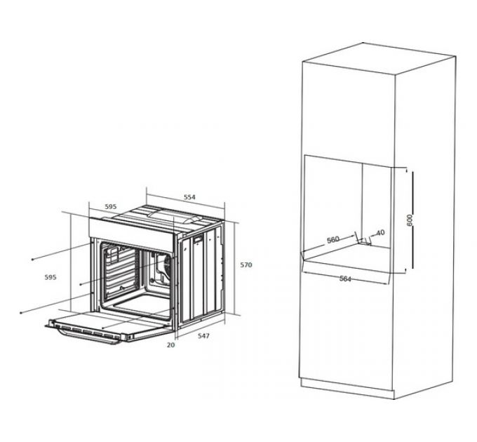 Духовой шкаф MEFERI MEO6013BK ULTRA