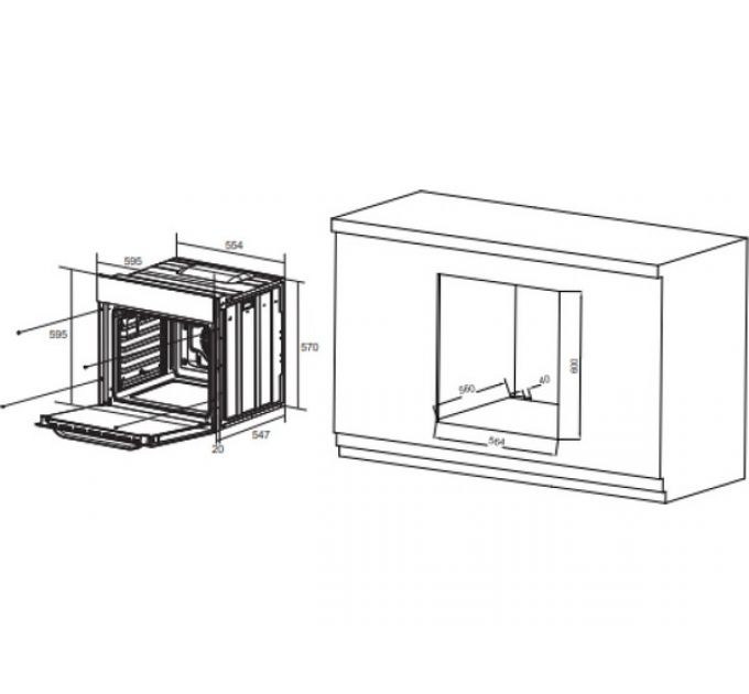 Духовой шкаф MEFERI MEO6013BK ULTRA