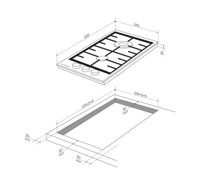 Варочная панель Kuppersberg FS 36 X газовая