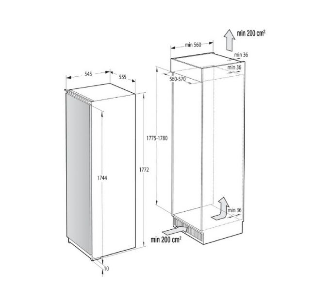 Холодильник ASKO RFB31831EI встраиваемый
