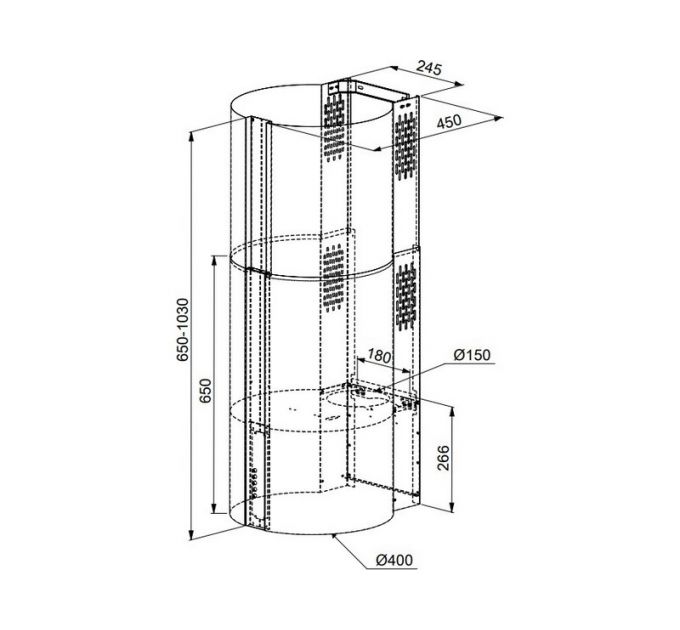 Вытяжка MEFERI TUBE40WH COMFORT PLUS