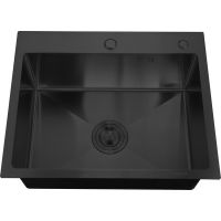 Мойка Handmade MR-5843BL, вороненая сталь (набор 3 в 1)