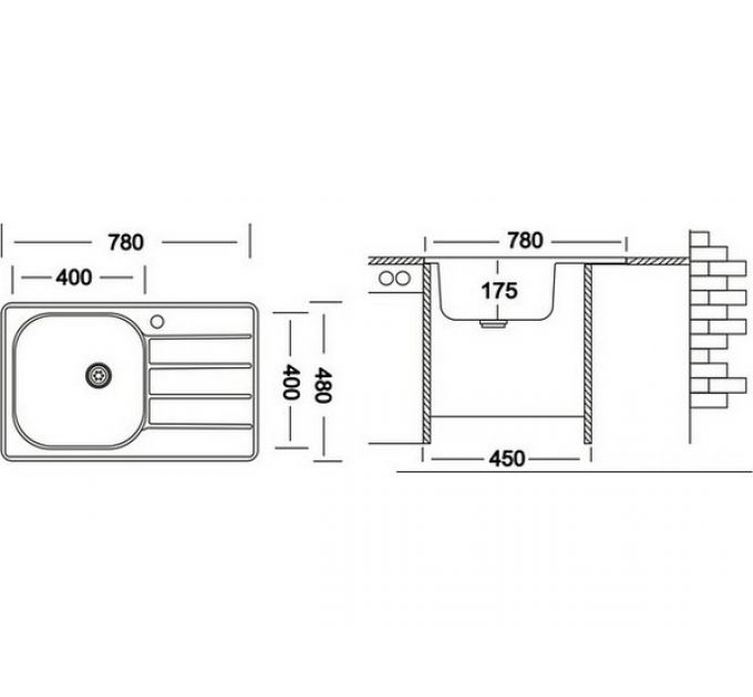 Мойка Ukinox Гранд GRM780.480 -GT6K 1R