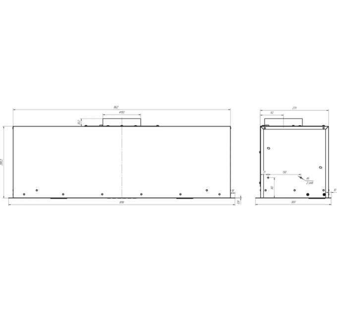 Вытяжка Elikor Cube 90П-1000-Э4Д черный/черный