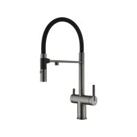 Смеситель Paulmark Gravity Gr213888-GM, вороненая сталь