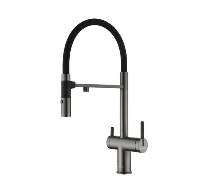 Смеситель Paulmark Gravity Gr213888-GM, вороненая сталь