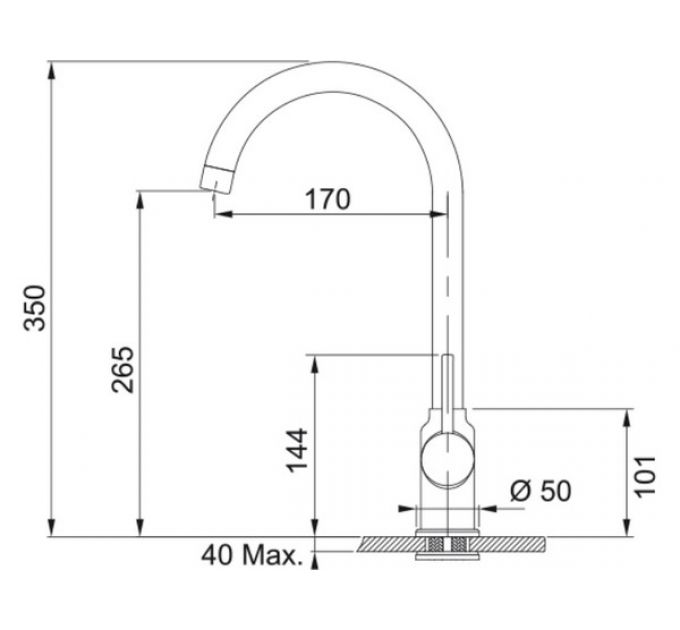 Смеситель Franke Pola Neo, серый (115.0622.945)
