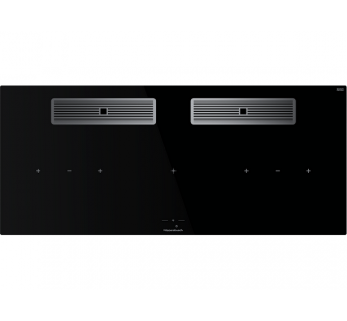 Варочная панель Kuppersbusch KMI 12850.0 SR-E Silver Chrome индукционная с вытяжкой