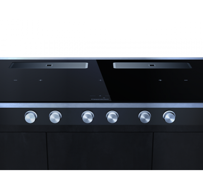 Варочная панель Kuppersbusch KMI 12850.0 SR-E Silver Chrome индукционная с вытяжкой