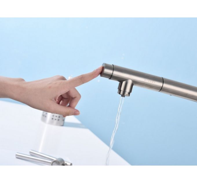 Смеситель Paulmark Viper Vi213105-BS (NI), брашированная сталь (никель)