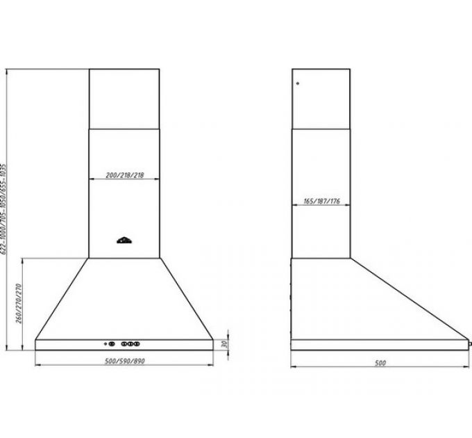 Вытяжка Elikor Вента 60П-650-К3Д белый