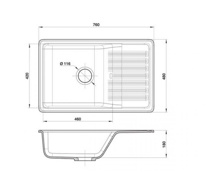 Мойка GRANFEST GF-ZW-72 терракот