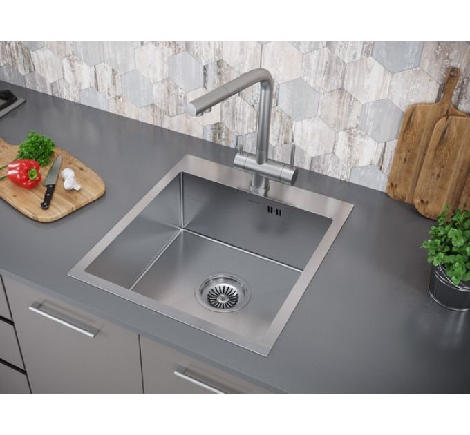 Мойка Paulmark Kroner 45 PM214551-BS, брашированная нерж. сталь