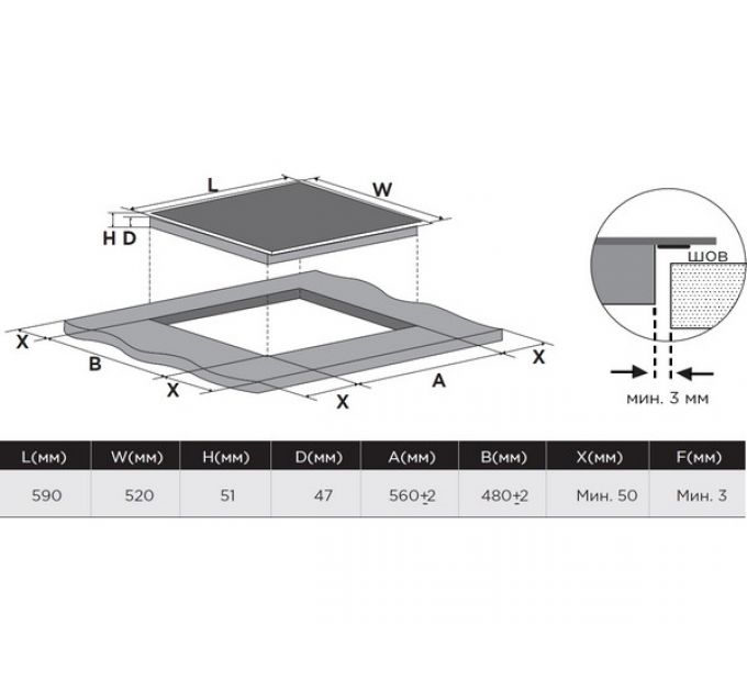 Варочная панель Midea MCH64107F электрическая
