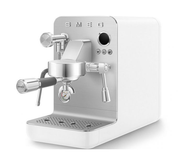 Кофемашина рожковая эспрессо SMEG EMC02WHMEU белый матовый