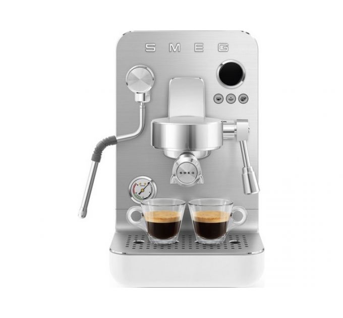 Кофемашина рожковая эспрессо SMEG EMC02WHMEU белый матовый