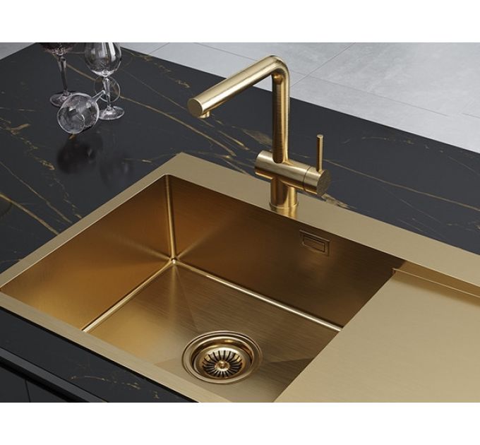 Смеситель Paulmark Dosse Do214418-BG, брашированное золото