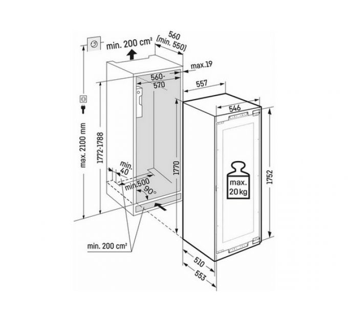 Винный шкаф Liebherr EWTdf 3553-26 001 Vinidor встраиваемый