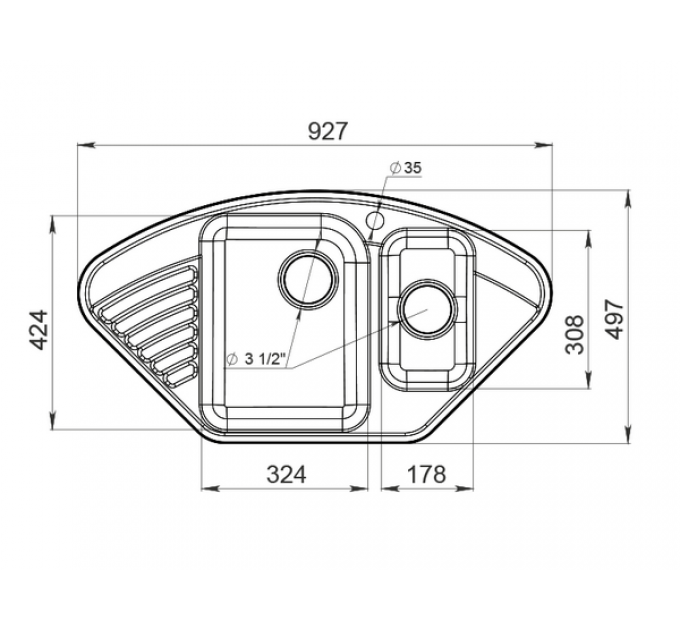 Мойка GRANFEST GF-Z14 белый