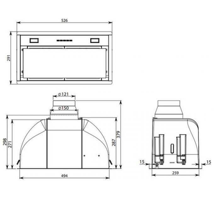 Вытяжка Falmec BUILT-IN BURANO 50 INOX
