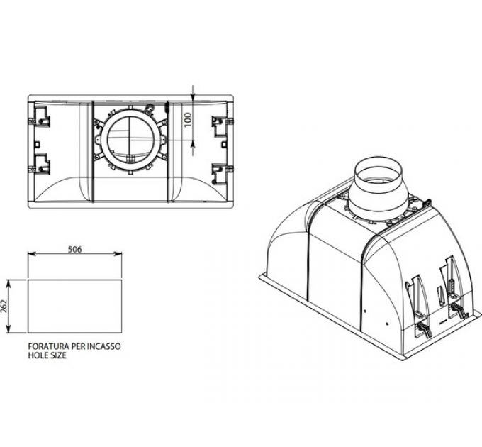 Вытяжка Falmec BUILT-IN BURANO 50 INOX