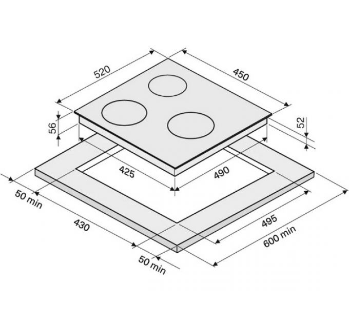 Варочная панель KRONA MAGIER 45 BL 3BTK индукционная