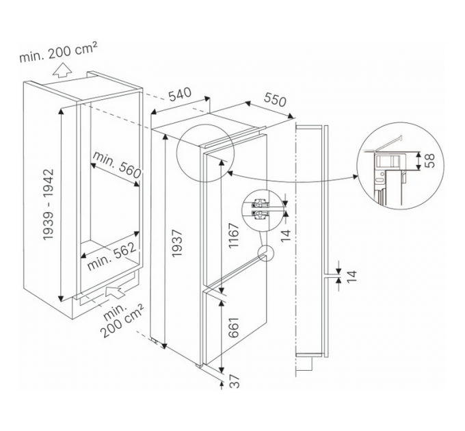Холодильник Kuppersbusch FKGF 9850.0i встраиваемый