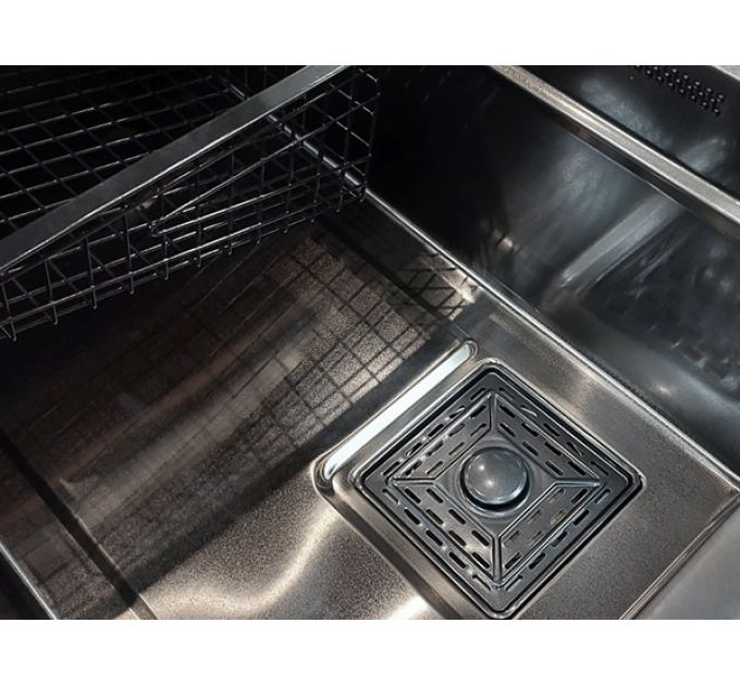 Мойка SMARTECH-75x45 темная нерж. сталь, со смесителем