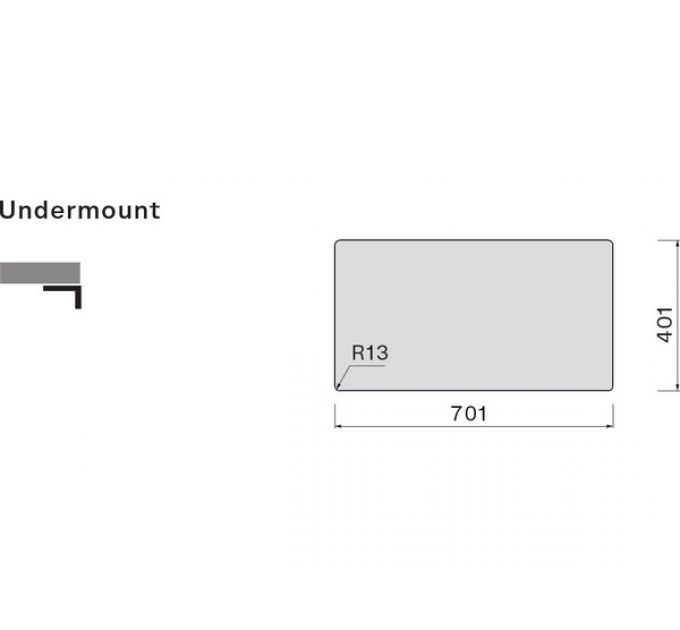 Мойка Falmec Como 70 (подстольный монтаж)