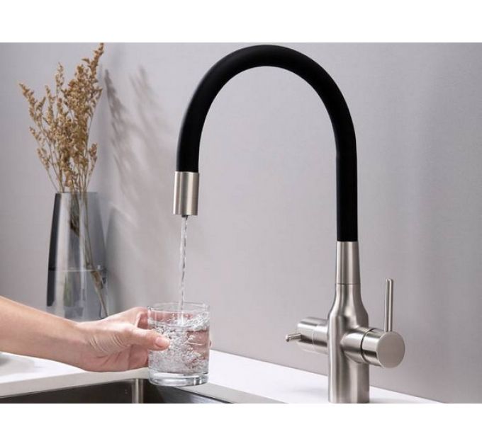 Смеситель Paulmark Salix Sa213419-BS (NI), брашированная сталь (никель)