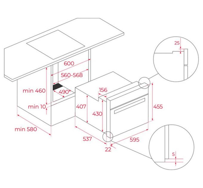Духовой шкаф TEKA HLC 8440 C FULL BLACK (111160028) компактный с СВЧ