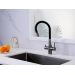Смеситель Paulmark Salix Sa213419-GM, вороненая сталь, черный шланг