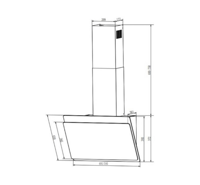 Вытяжка Faber TOCCO BK 50 (330.0702.952)