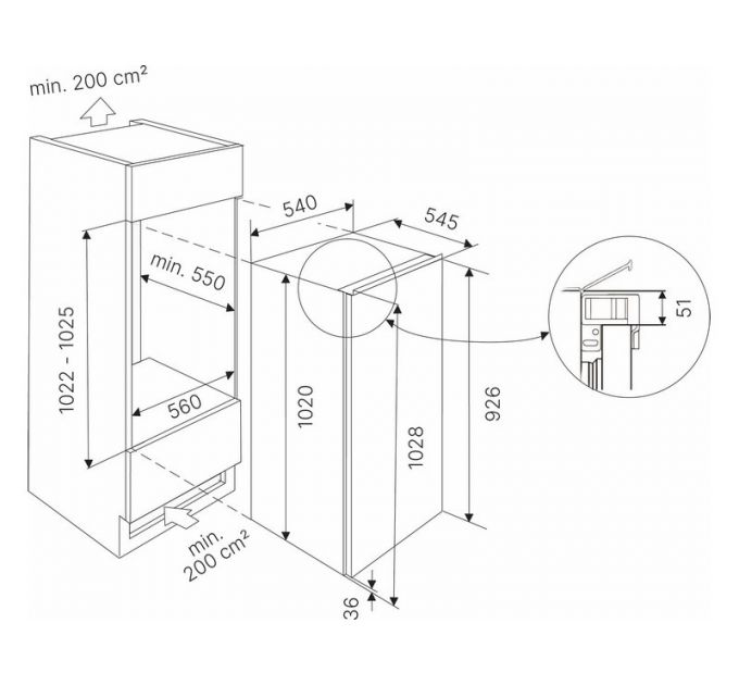 Холодильник Kuppersbusch FK 3305.0i встраиваемый